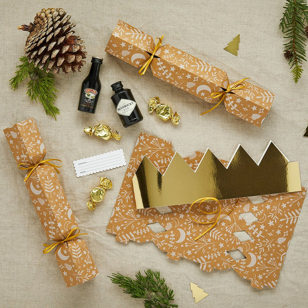 Kraft Patterned DIY Crackers - 6 Pack