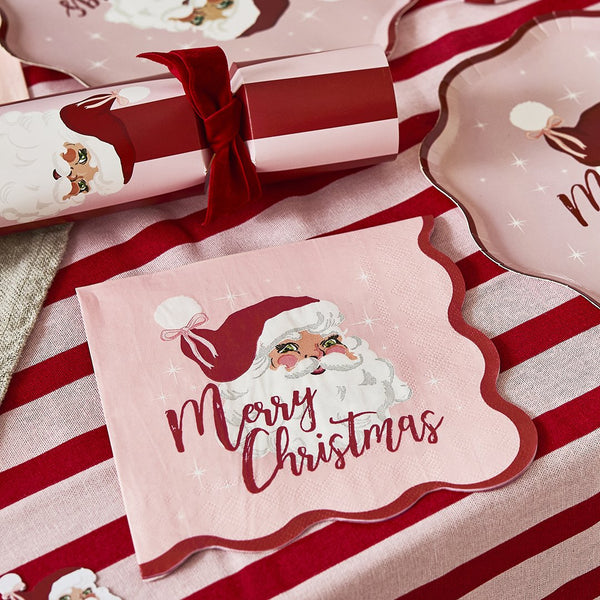 Vintage Santa Paper Napkins - 16 Pack
