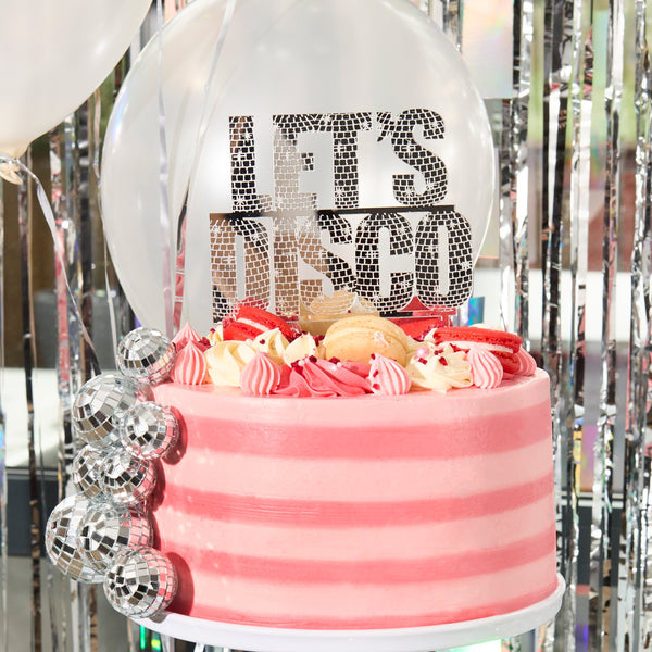Let's Disco Acrylic Cake Topper