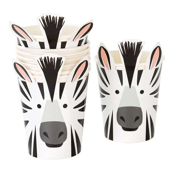 Zebra Paper Cups - 8 pack