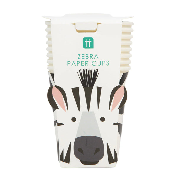Zebra Paper Cups - 8 pack