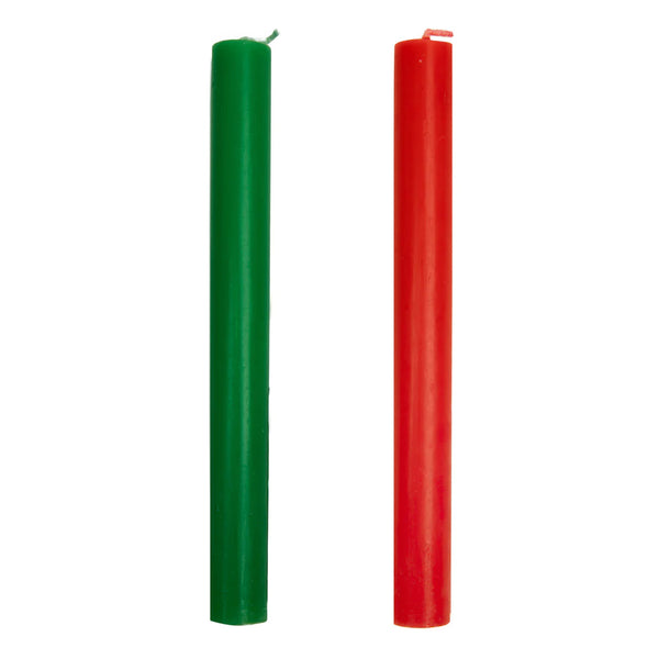 Red And Green Dinner Candles - 2 Pack