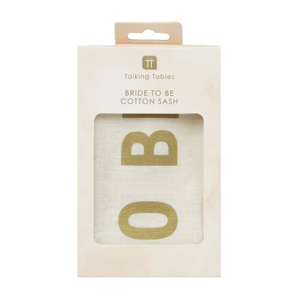 Bride To Be Cotton Sash
