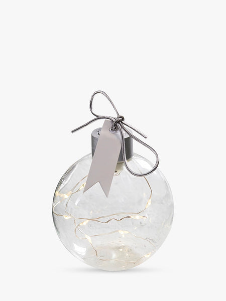 Glass Light Up Bauble Holders