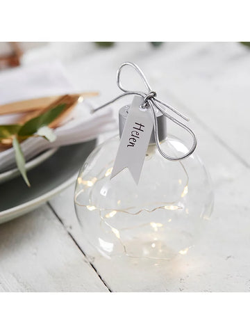 Glass Light Up Bauble Holders