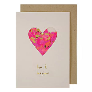 Anniversary Confetti Heart Shaker Card