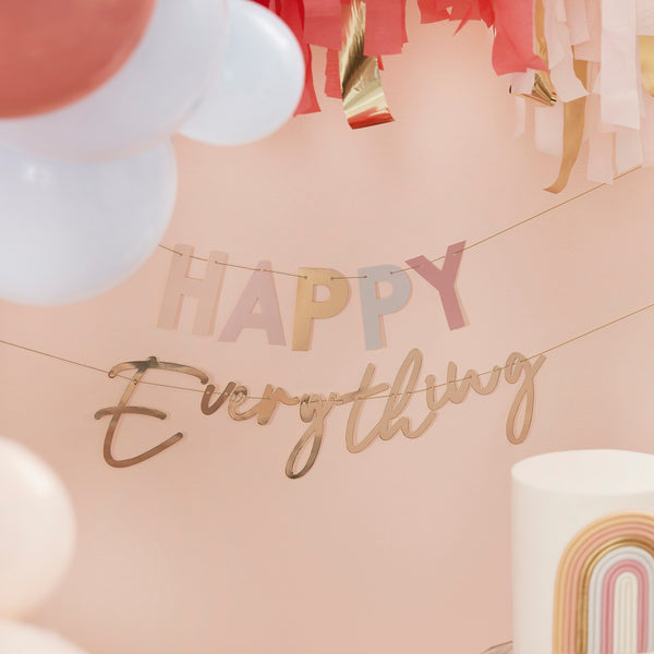 Pastel And Gold Happy Everything Bunting
