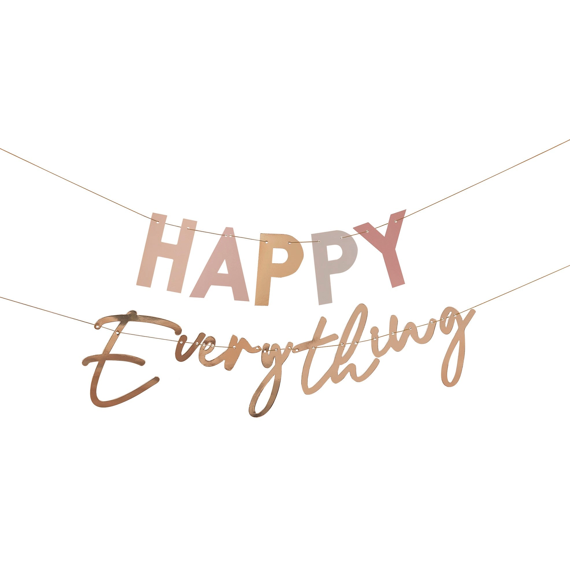 Pastel And Gold Happy Everything Card Bunting
