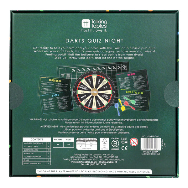Darts Quiz Night Game