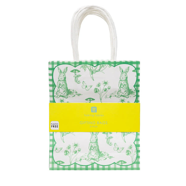 Toile de Jouy Green Paper Gift Bags