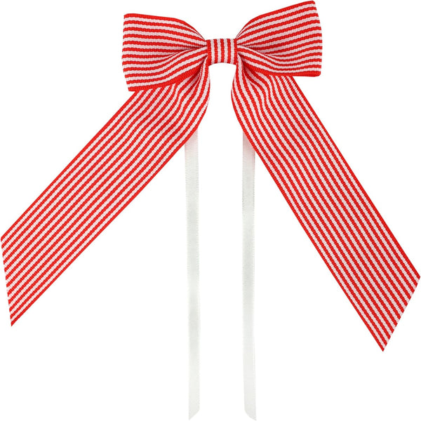 Red And White Stripe Bow