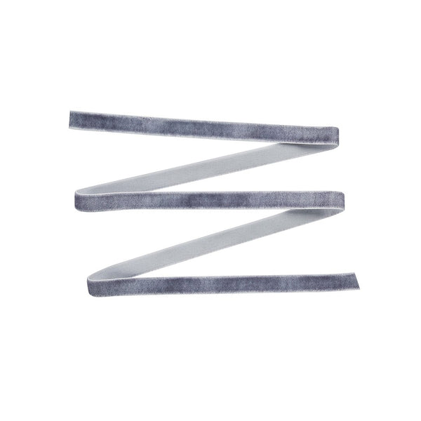 Soft Grey Velvet Ribbon - 10mm x 5m