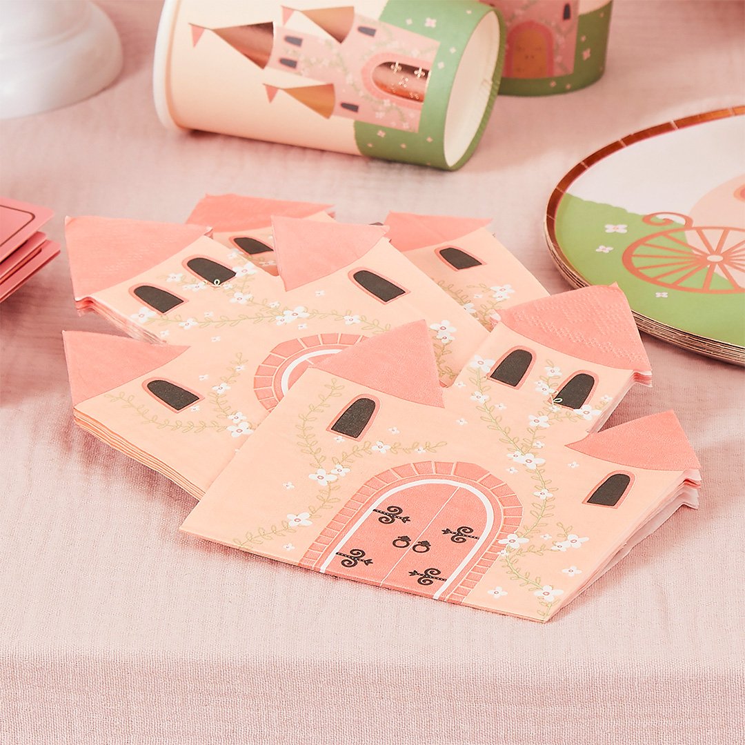 Castle Shaped Paper Napkins - 16 pack
