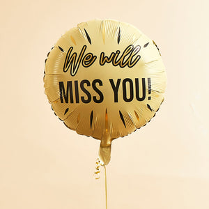 Cream We Will Miss You 22" Foil Balloon