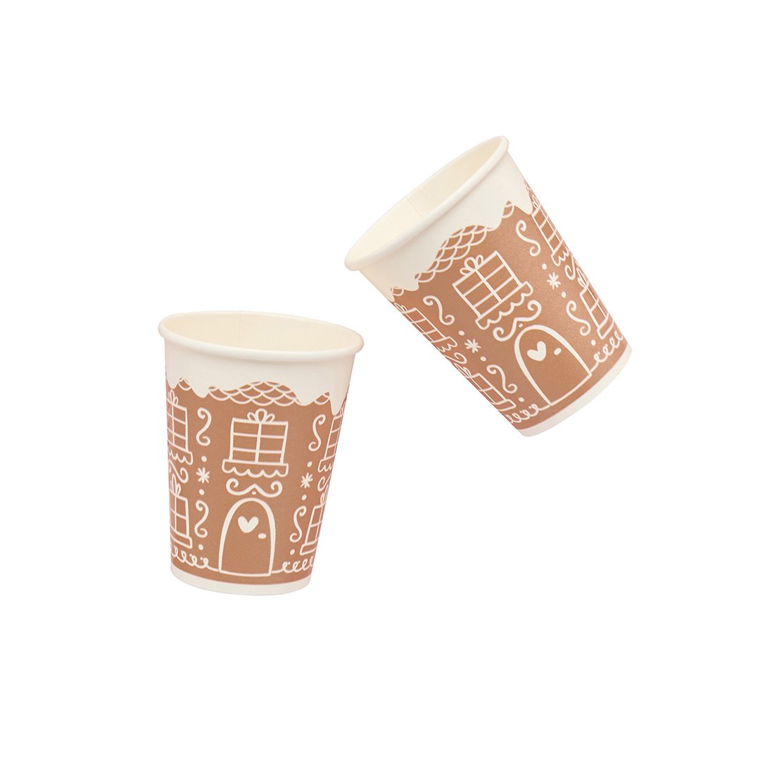 Gingerbread House Paper Cups 8 pack