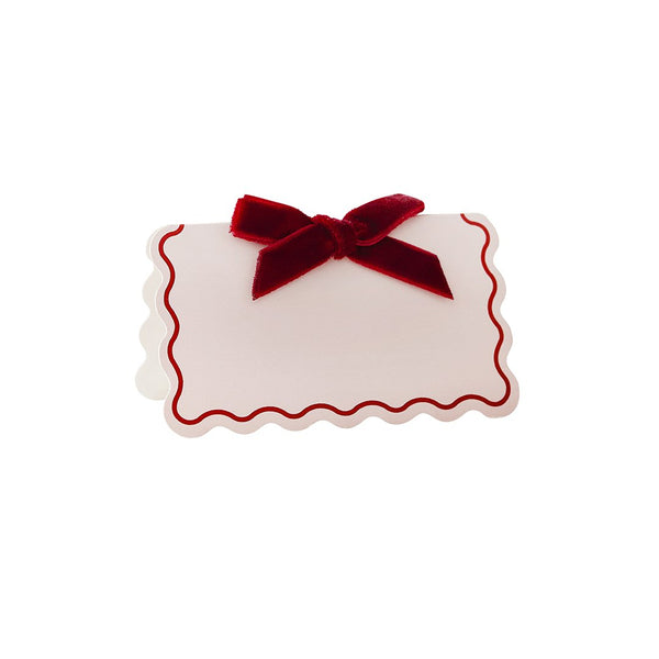 Velvet Bow Place Cards - 8 Pack