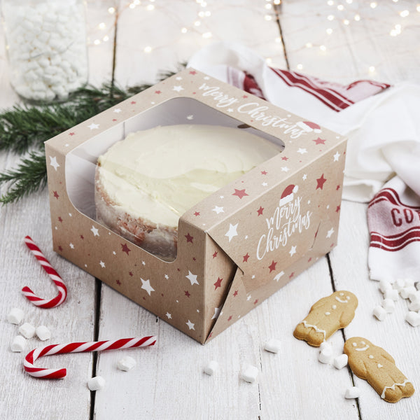 7" Christmas Cake Box