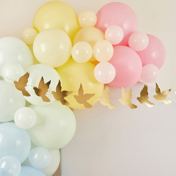 Gold Dove Card Garland 2m