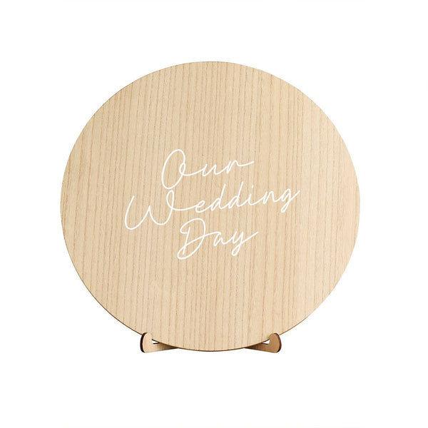 Wooden Our Wedding Day Guest Book Sign
