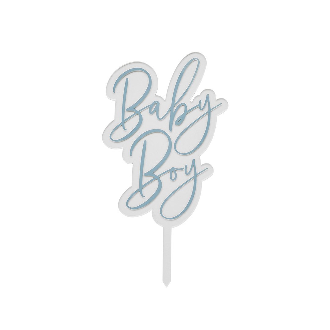 Baby Boy Acrylic Cake Topper