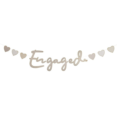 Gold Engaged Banner - 2m