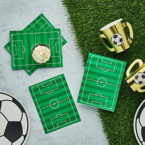 Football Pitch Paper Napkins - 16 pack