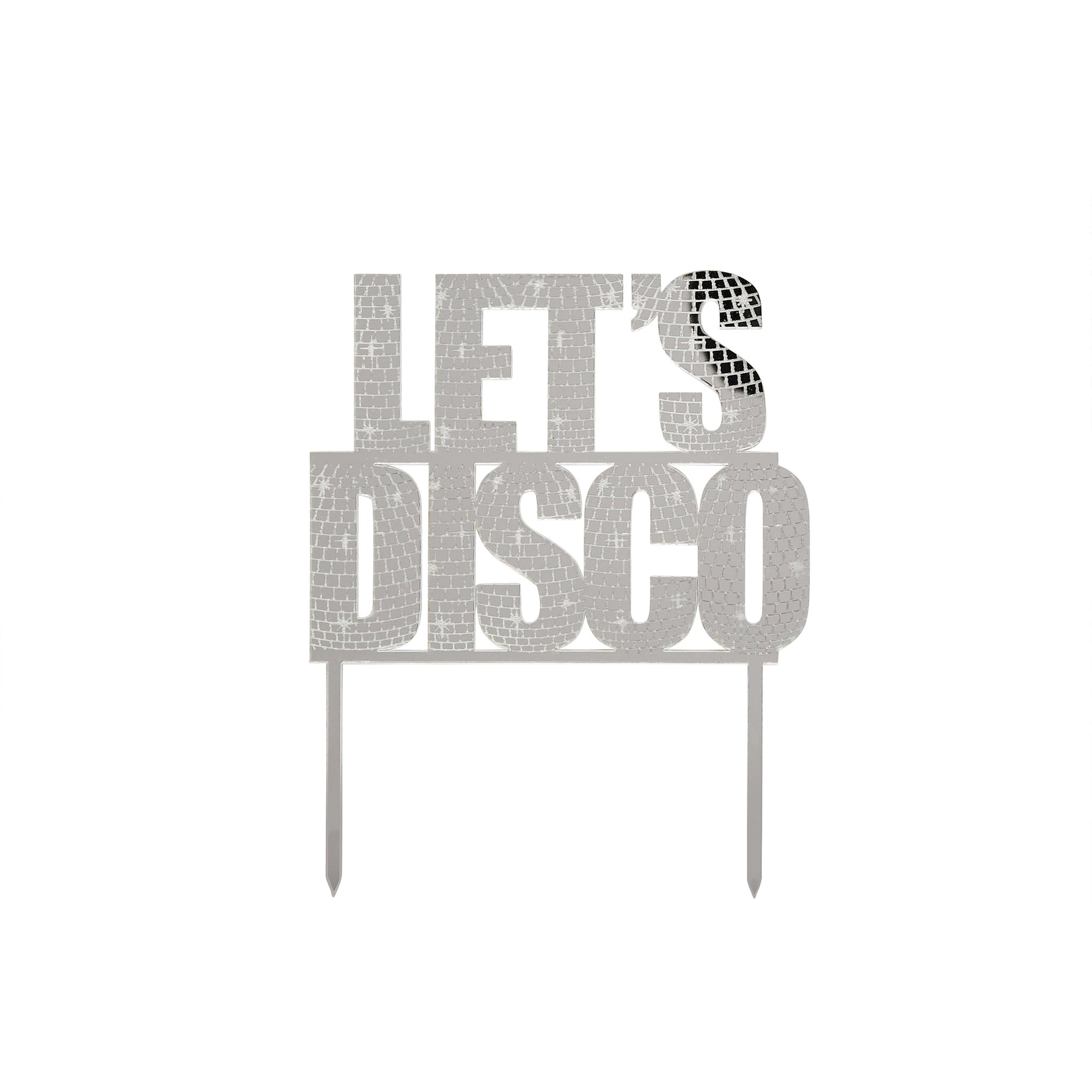 Let's Disco Acrylic Cake Topper