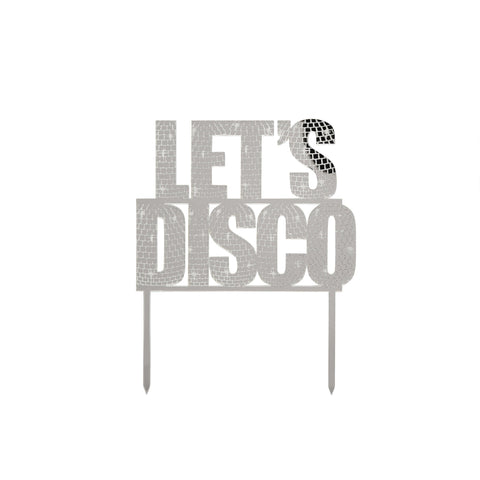 Let's Disco Acrylic Cake Topper