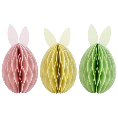 Bunny Honeycomb Decorations 3 Pack