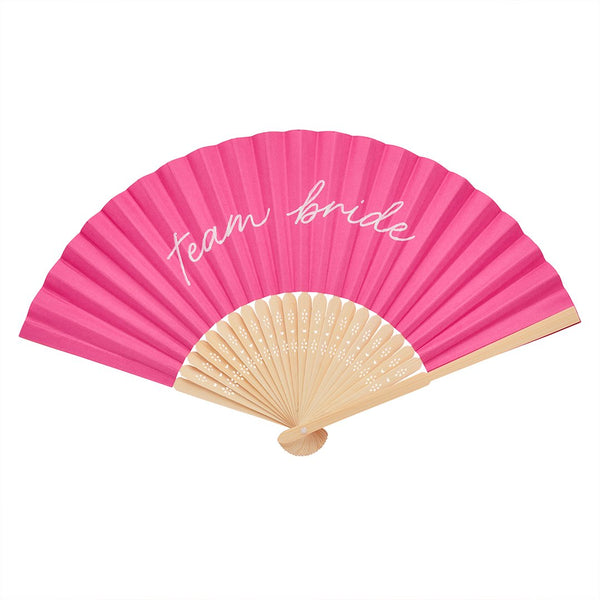 Team Bride Paper Fans - pack of 4