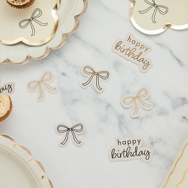 Bows & Happy Birthday Card Table Scatter 14g