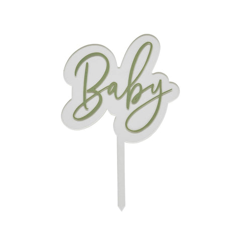 Sage Baby Acrylic Cake Topper