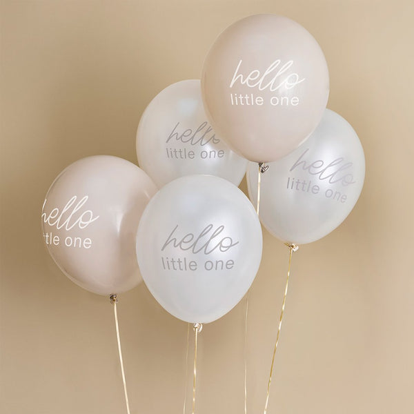 Hello Little One 12" Latex Balloons - 5 pack