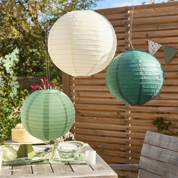 Botanical Paper Lanterns - 3 Pack