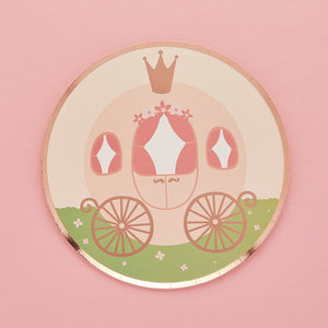 Princess Carriage Paper Plates - 8 pack