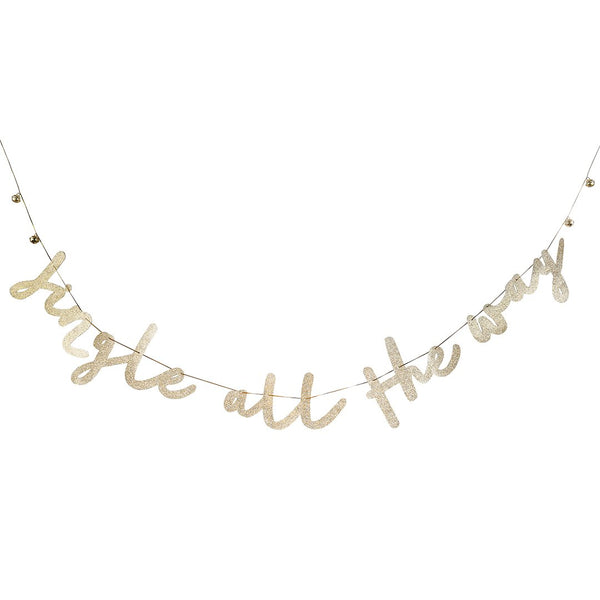 Gold Jingle All The Way Banner