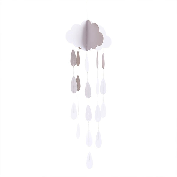 White Paper Hanging Cloud Mobile Decoration
