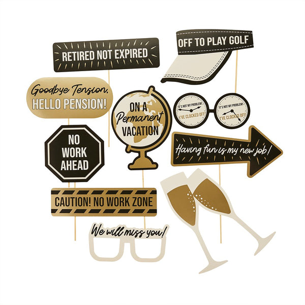 Retirement Photo Props - 10 pack