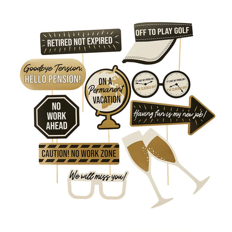 Retirement Photo Props - 10 pack