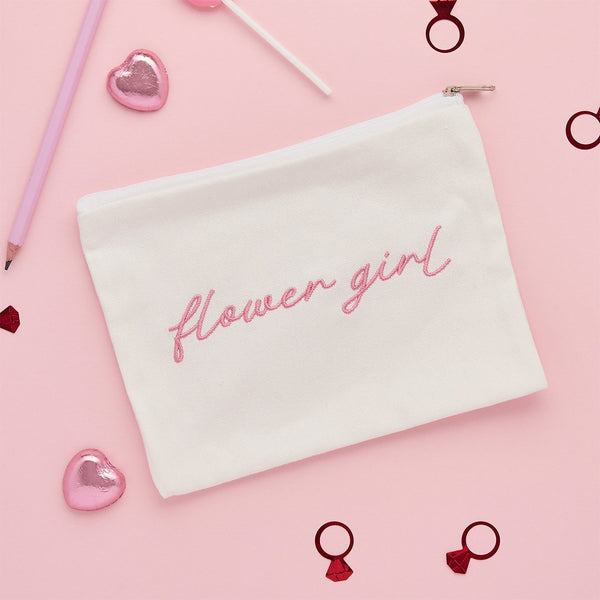 Flower Girl Cotton Pouch