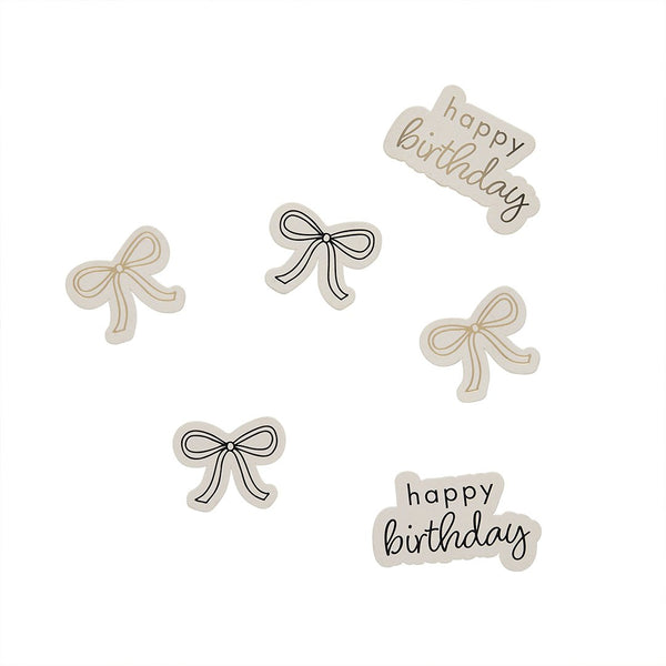 Bows & Happy Birthday Card Table Scatter 14g