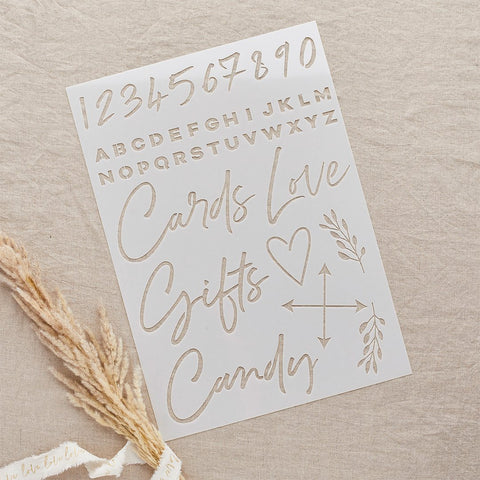 Wedding Stencils - 4 pack