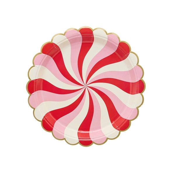 Candy Swirl Paper Plates 8 Pack
