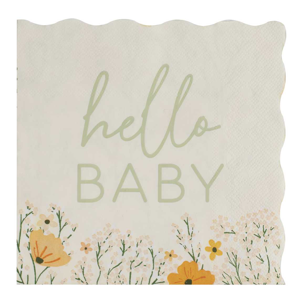 Hello Baby Floral Paper Napkins