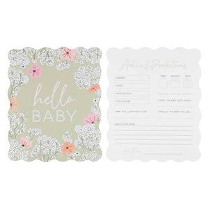 Floral Baby Shower Advice Cards