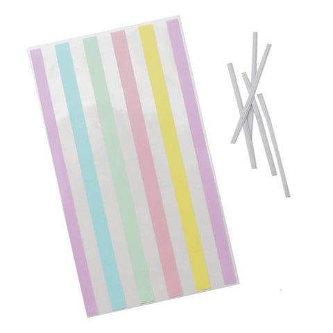 Multi Stripe Treat Bags 10 Pack