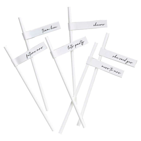 Hen Party Paper Straws 16 Pack