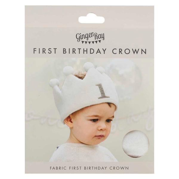 Fabric 1st Birthday Crown