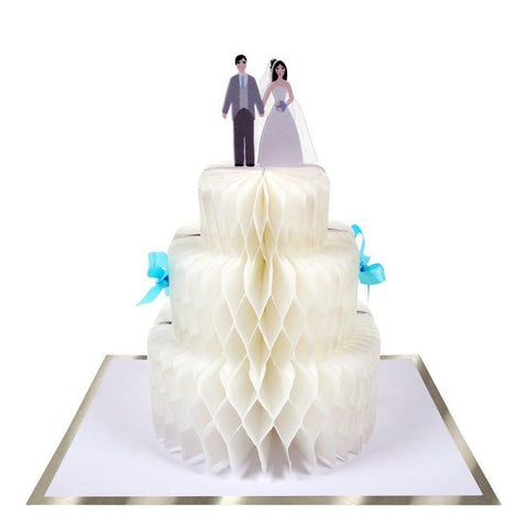 Wedding Honeycomb Cake Card