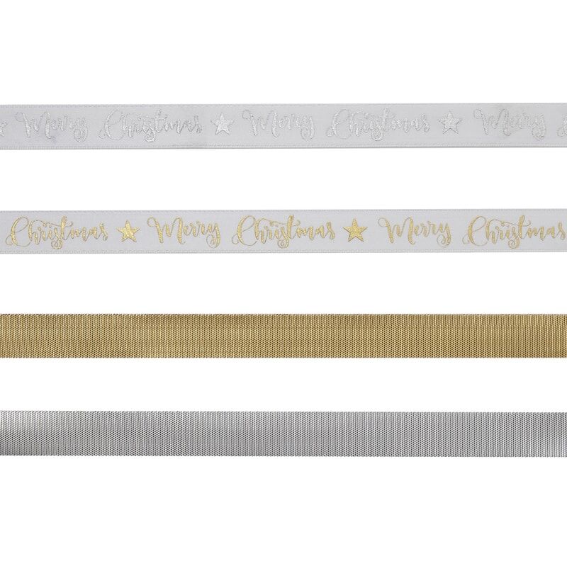 Merry Christmas Gold Foiled Ribbon Kit